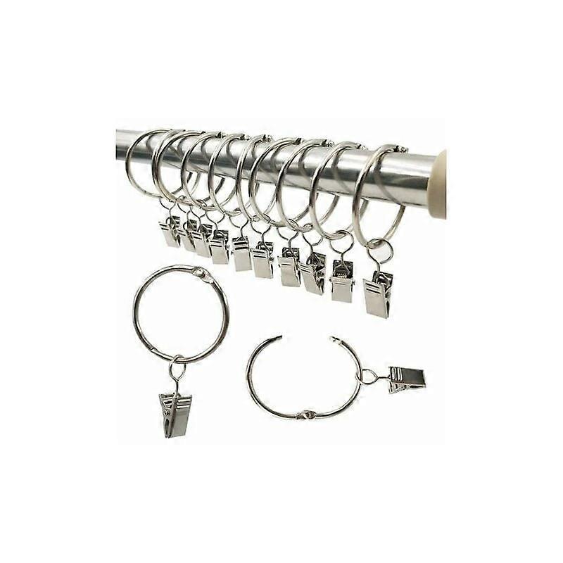 40pcs-Curtain Clips-Silver Inside Diameter 25MM(1 inch)