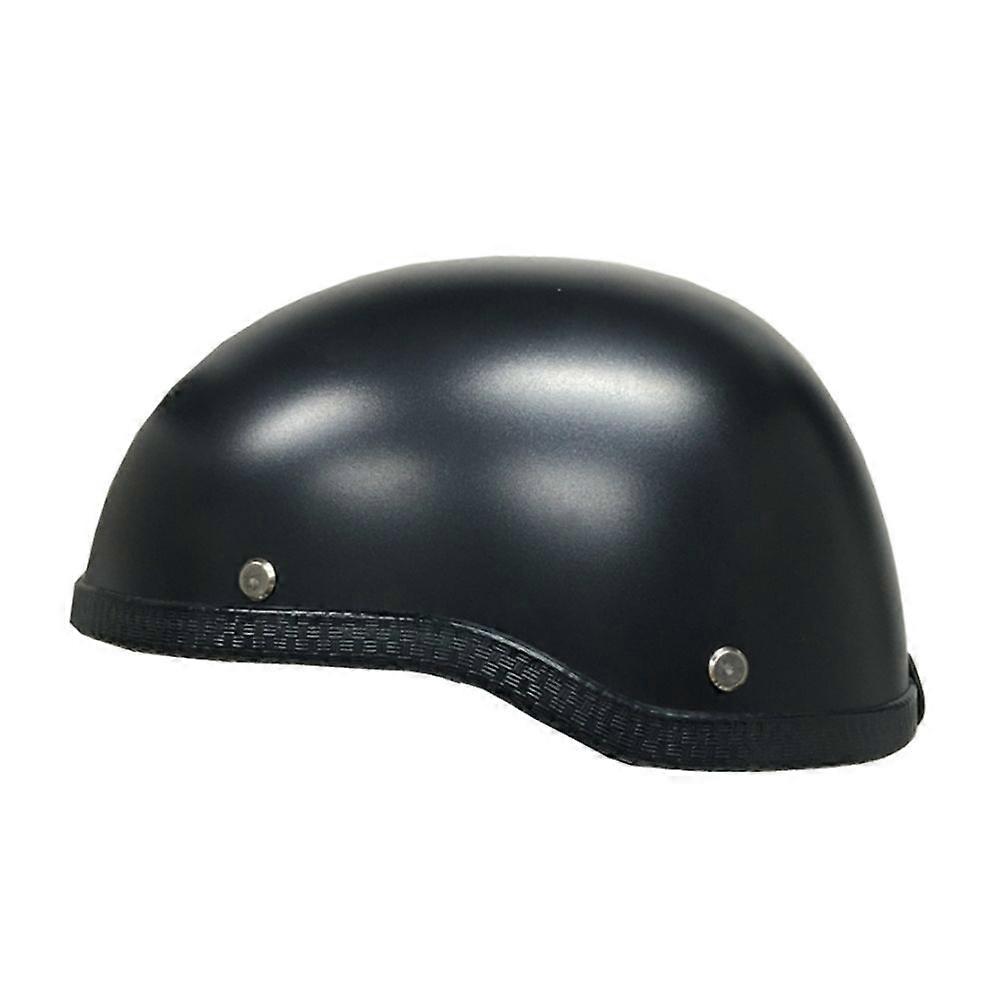 Style Motorcycle Half Helmet ABS+Cotton Plastic Cap~ Dumb Black for Motorcyclist Biker Ridder(One Size)Universal Washable MK1121