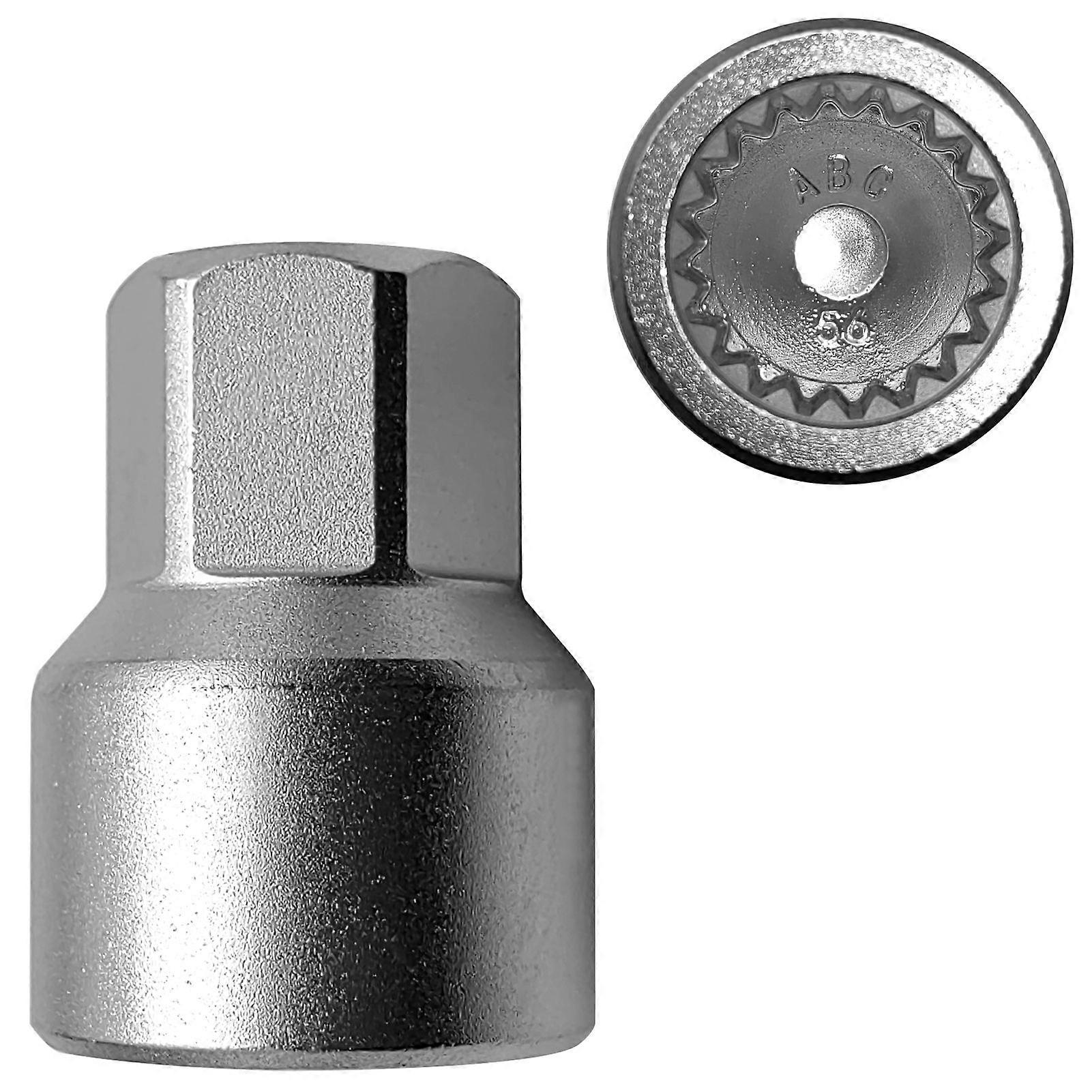 Wheel Locking Nut Key Replacement for Porsche, 56 Thick~walled Wheel Lock Nut Socket Adapter, Wheel Anti~Theft Lug Nut Removal Tool MK8733