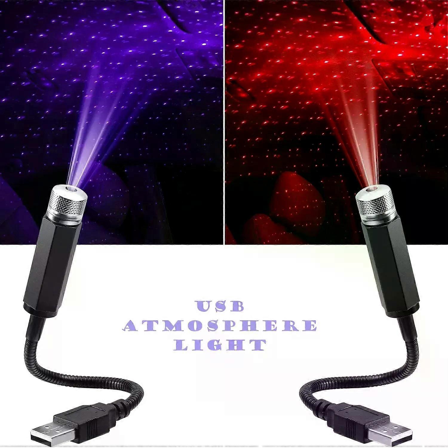 1pcs Mini LED Car Roof Star Night Light Projector Atmosphere Galaxy Light USB Decoration Car Accessories Decor Interior