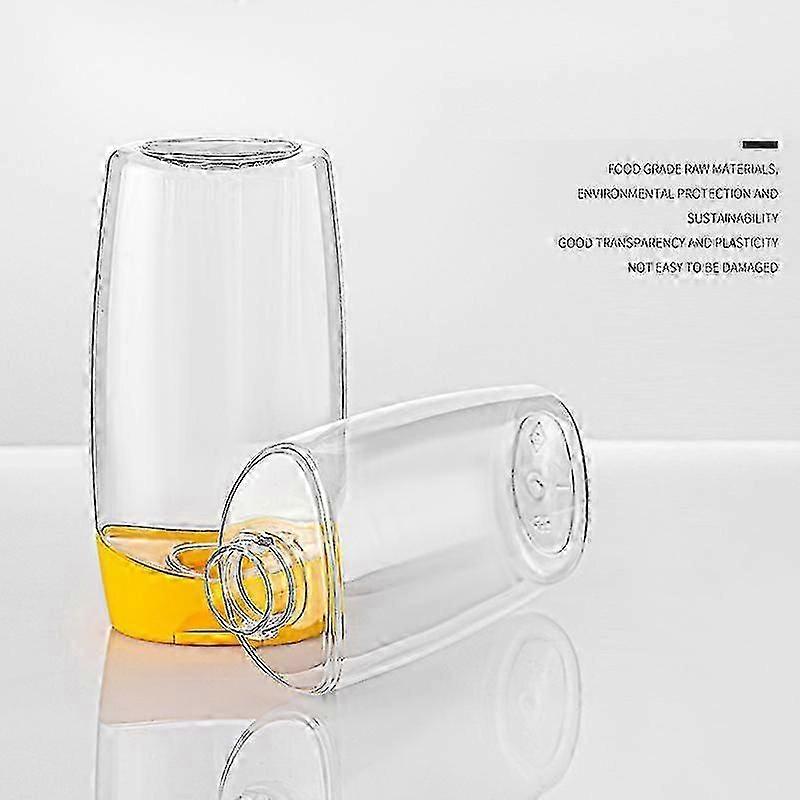 500g Honey Bottle Transparent Thickened Plastic Bottle Portable Honey Squeeze Bottle Jam Ketchup Sub-bottle