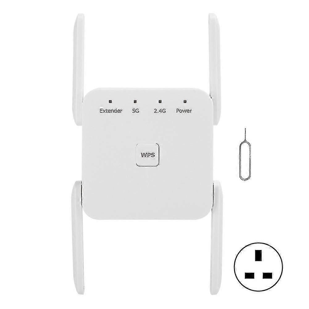 Wifi Range Extender Network Port Wall Plug Wireless Relay 1200m Dual Frequency 100240vuk Plug