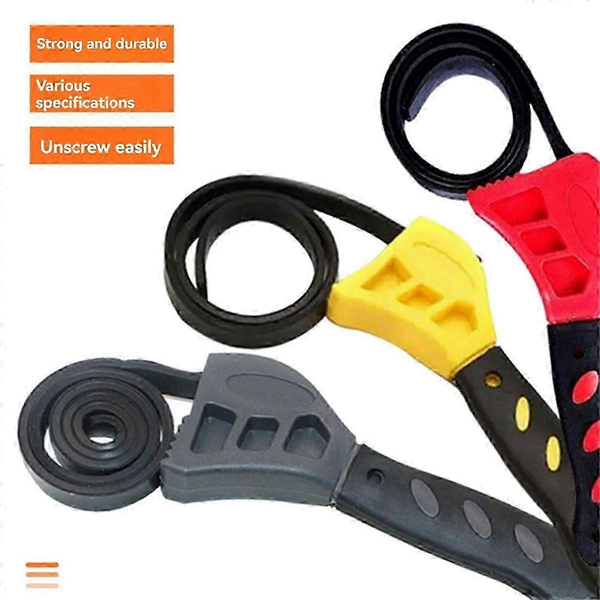 3pcs Multifunctional Belt Wrench Wrench Bottle Opener Auto Repair Filter Dual-Purpose Wrench