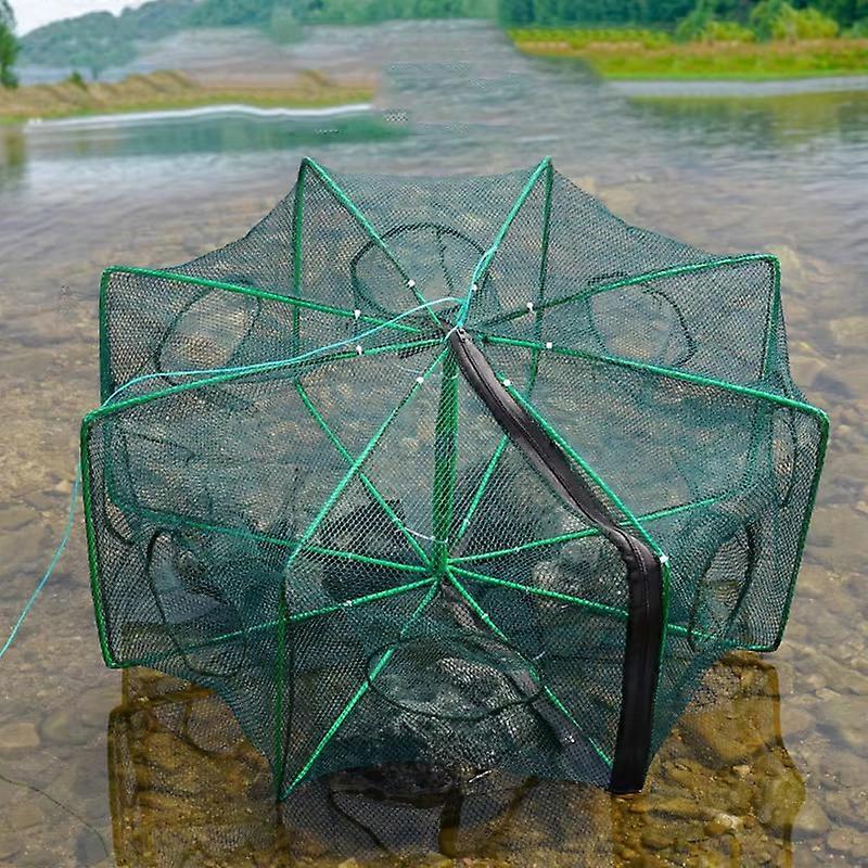 Foldable Fishing Net Crab Sardine Trap Net Fish Eel Trap Net Strong Mesh Material Outdoor Fishing Action