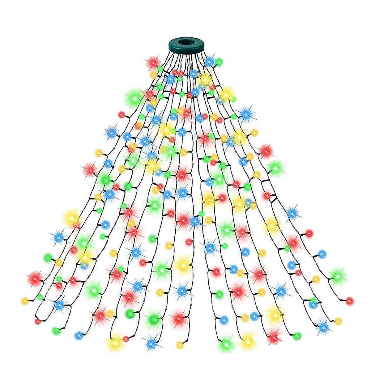Christmas Tree Lights IP65 Water Proof 16 Lines 8 Modes Christmas Lights Indoor Decorations US Plug