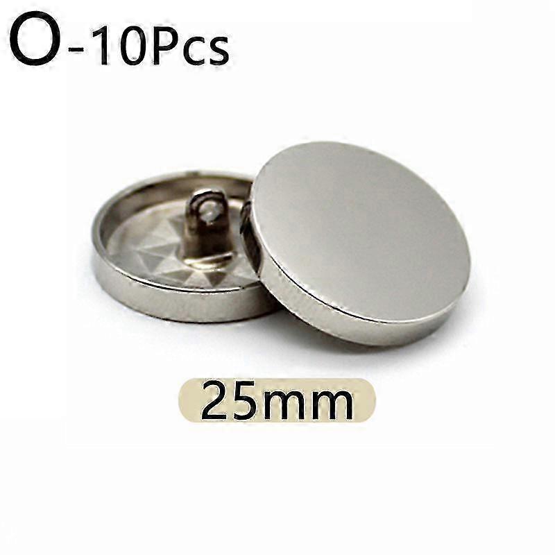 10pcs Shank Sewing Buttons Round flat shape Metal Buttons Windbreaker Coat Shirt Button