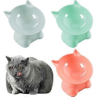 3PCS Raised Cat Bowl, Elevated Cat Feeding Bowls with Stand Tilted,  Protective Bowl for Pets 15 Tilted Raised Cat Feeder  -Qin