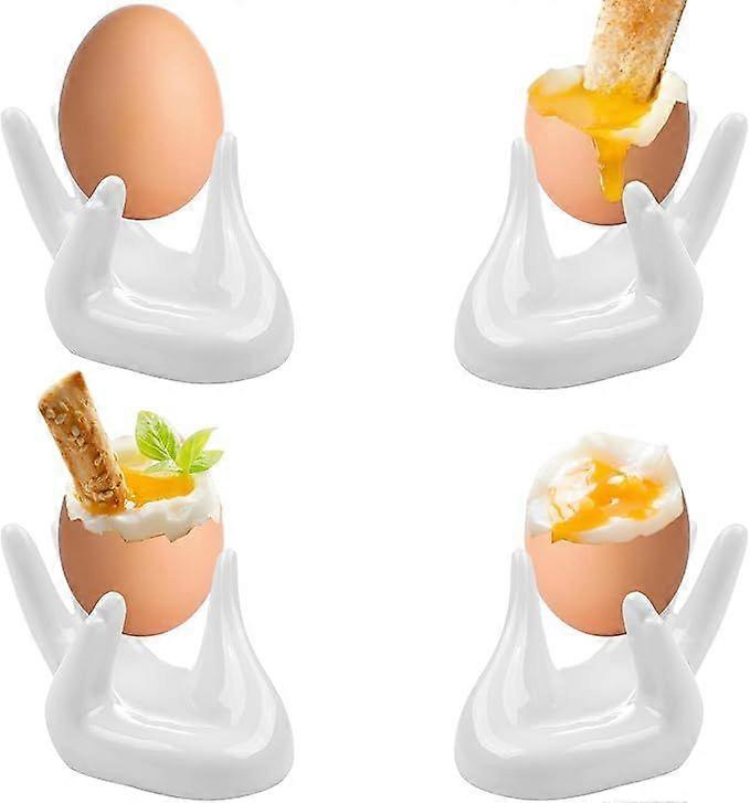 Egg Cups, 4PCS Egg Cups, Ceramic Egg Cups, Egg Cups Breakfast Ceramic Porcelain for Kitchen