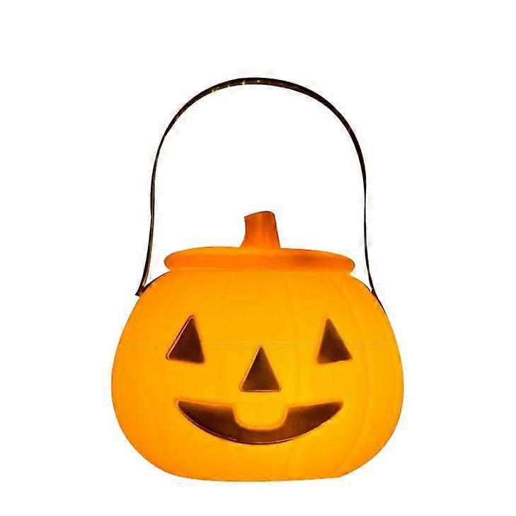Halloween Pumpkin Bucket, Portable Pumpkin Luminous Lantern