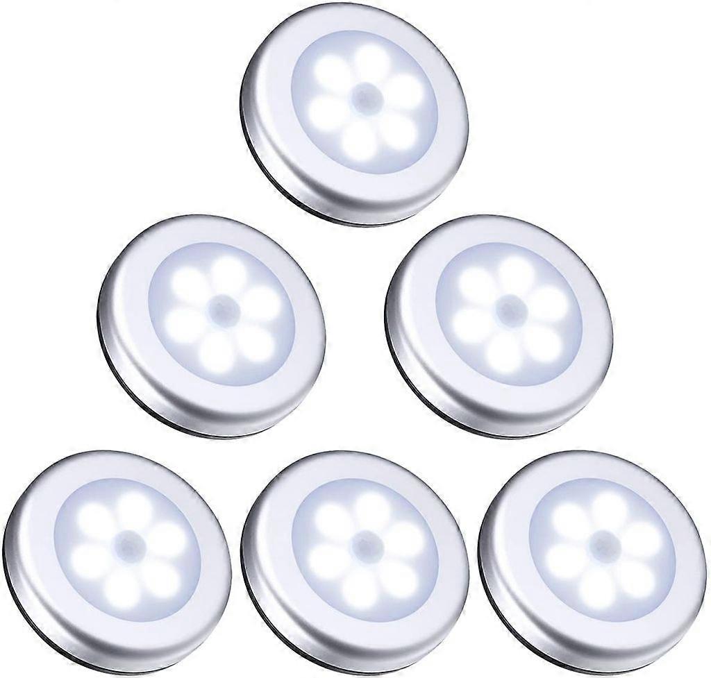 Motion Sensor Night Light, LED Battery Motion Sensor Car Night Light, Cabinet Lights, 6 Pack