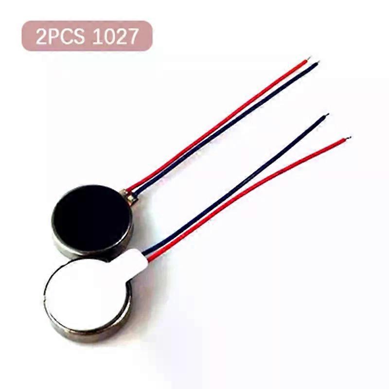2 PCS 1027 Mini Vibration Motors DC 3V 12000rpm Flat Coin Button-Type Micro DC Vibrating Motor For Mobile Cell Phone Pager