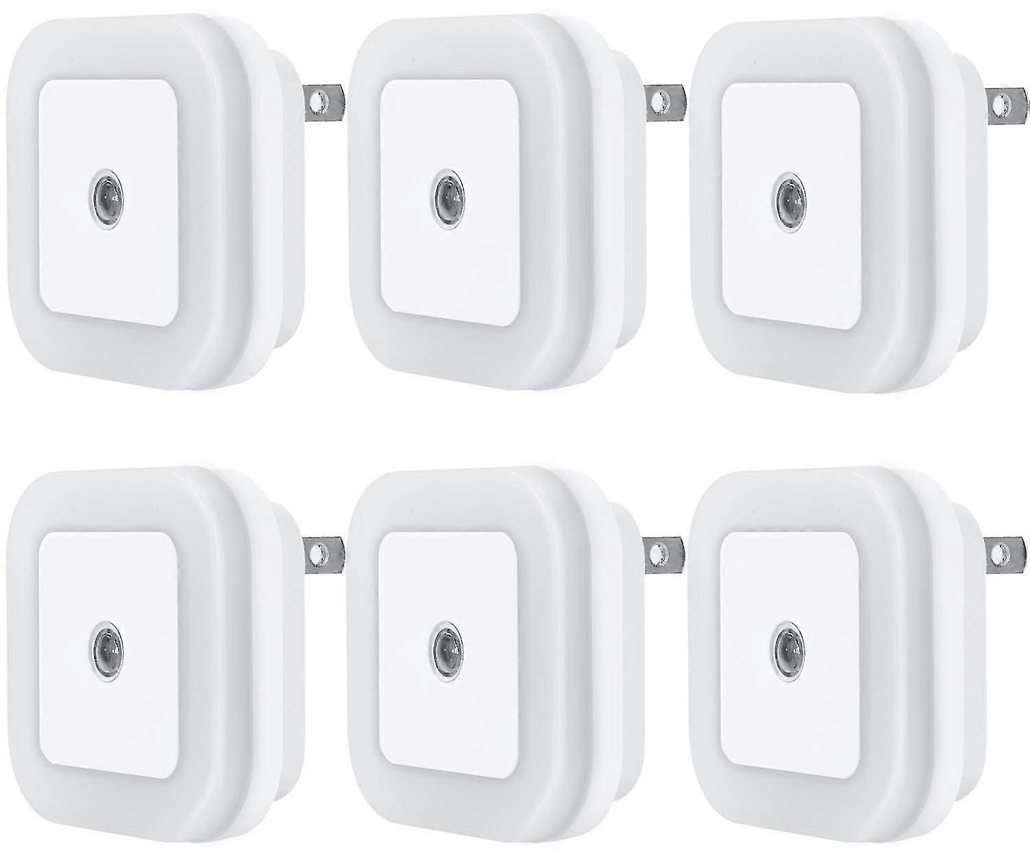 Led Lamp Smart Sensor Dusk To Dawn Sensor, Daylight White, 0.5w Plug-in, 6-pack