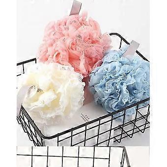 Shower sponge, bath ball, shower brush, exfoliating sponge (blue/white/pink 3 colors)