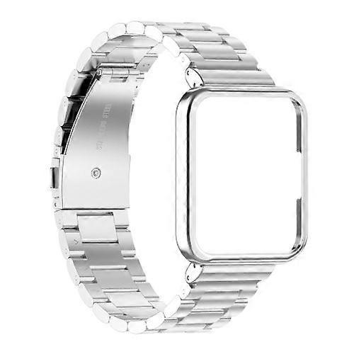 For Xiaomi Redmi Watch2 Lite International Version 2 in 1 Three-bead Metal Watch Band with Watch Frame
