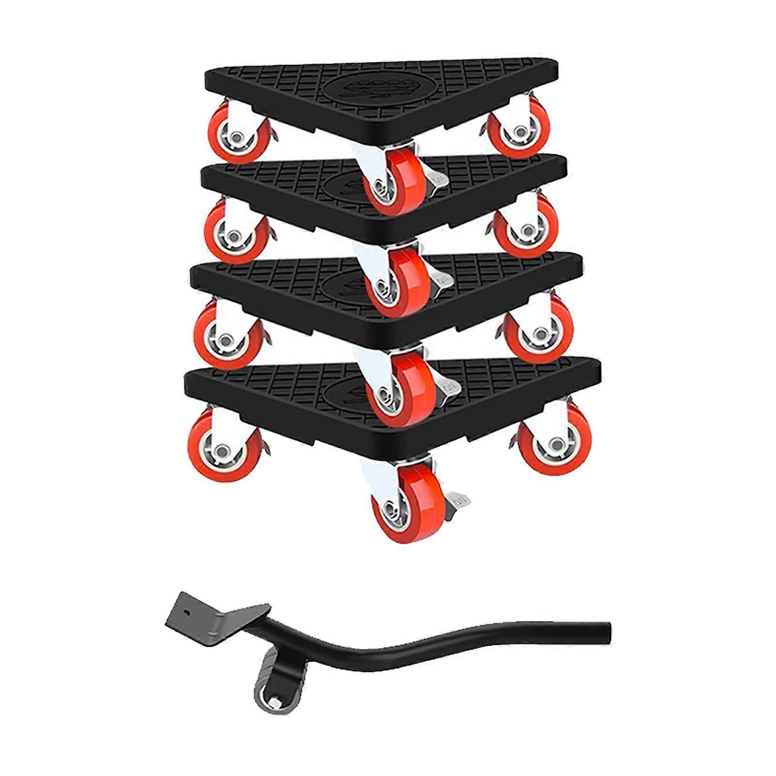 دوللي الأثاث ، نقل اثاث بعجلات ، 3 عجلات دوللي 4 عبوات مع رافع ، أدوات نقل أسطوانة الأثاث الثقيل