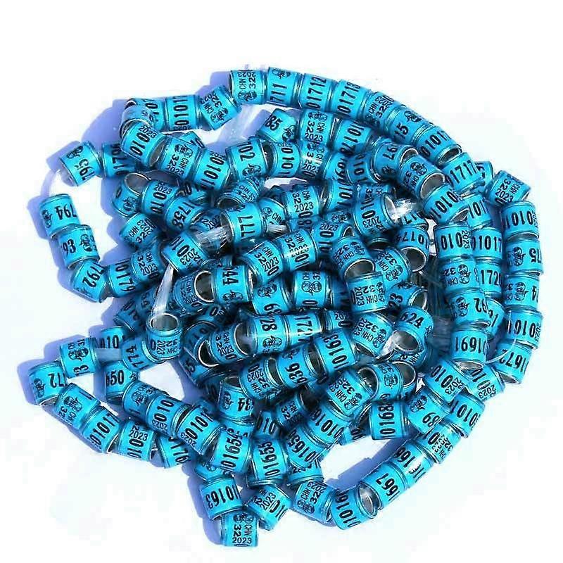 100-pak 8mm racerduefodringe, blå farve