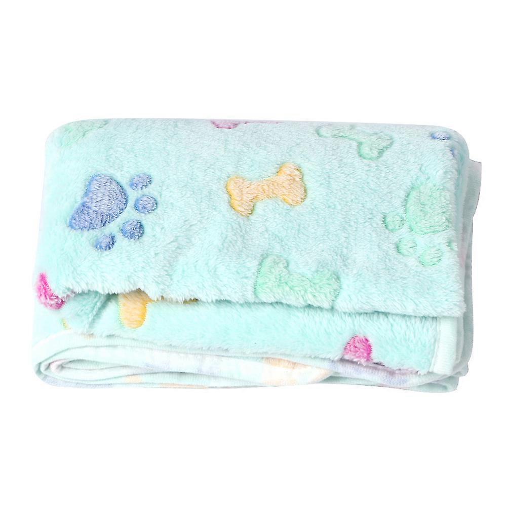 Warm Paw Bone Pattern Pet Mat Blanket for Dogs and Cats - Autumn Winter Bed Cushion, Soft Warm Material, Large Size