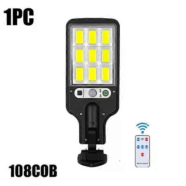 1~4PCS Solar Lights Outdoor With 3 Modes Waterproof Motion Sensor Security Lighting LED Wall Street Lamp compatible  Garden 108/117COB