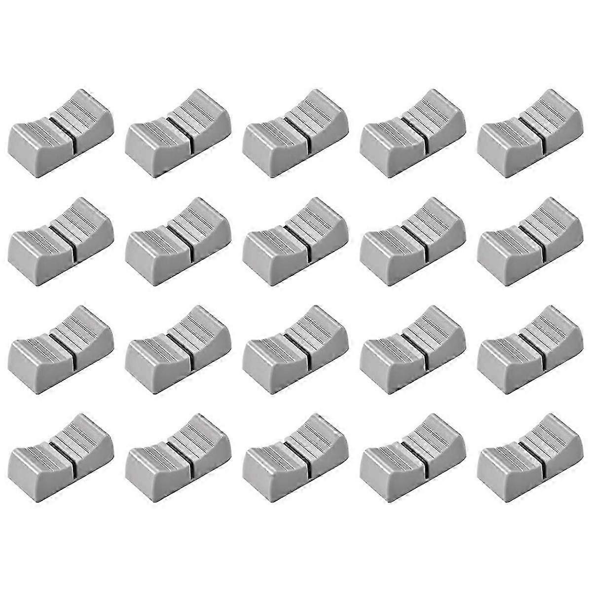 20pcs 24mmx11mmx10mm Konsole Mixer Schieberegler Fader Knöpfe Ersatz für Potentiometer Grau Knopf Black Mark JP