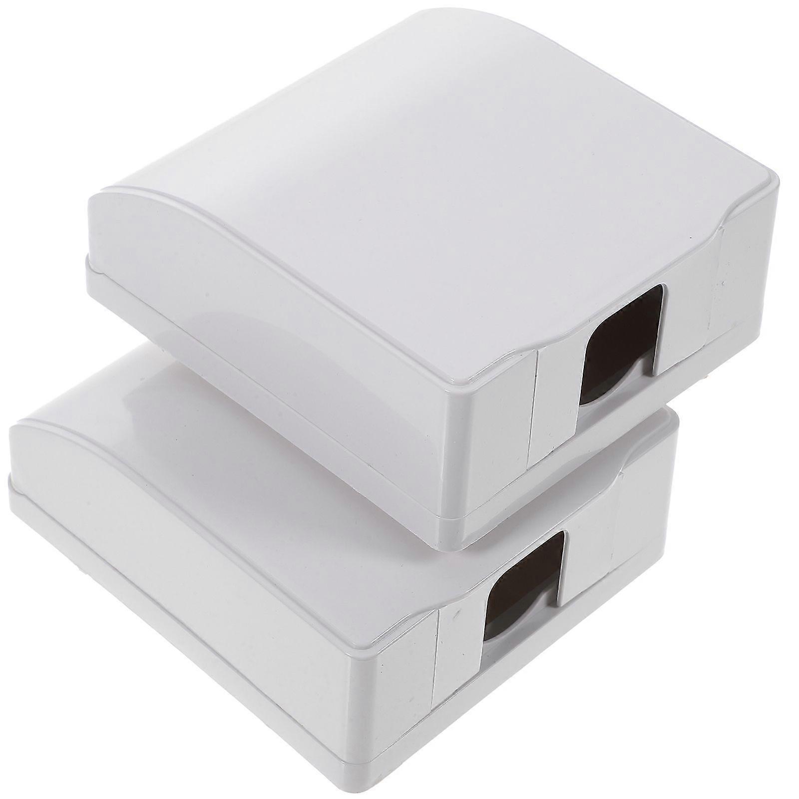 2PCS White 86 Wall Switch Socket Switch Plug Waterproof Box Cover Guard Box Outlet Cover