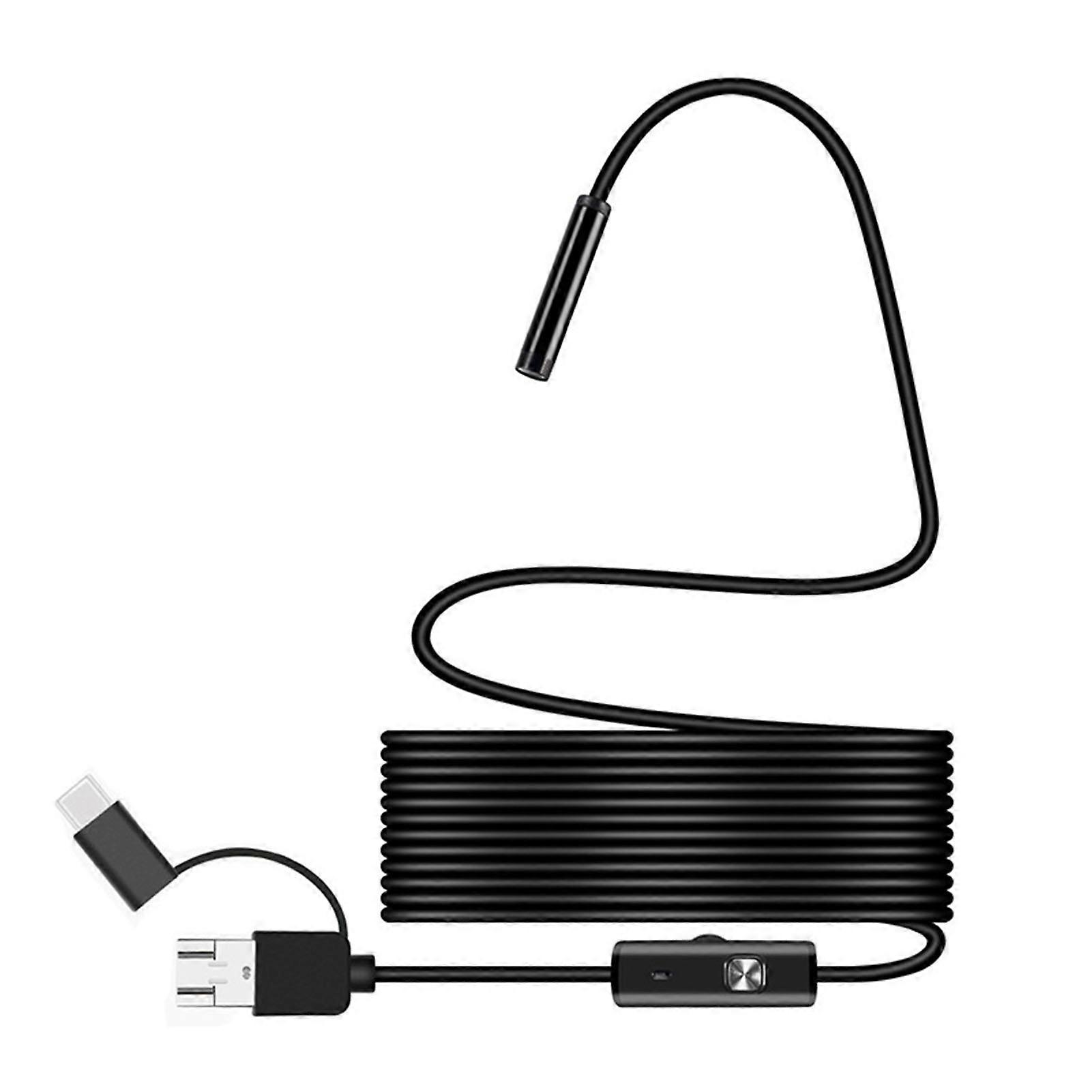 3-in-1 USB Endoscope Camera | Ultra-Thin & Flexible | Android & PC Compatible Borescope