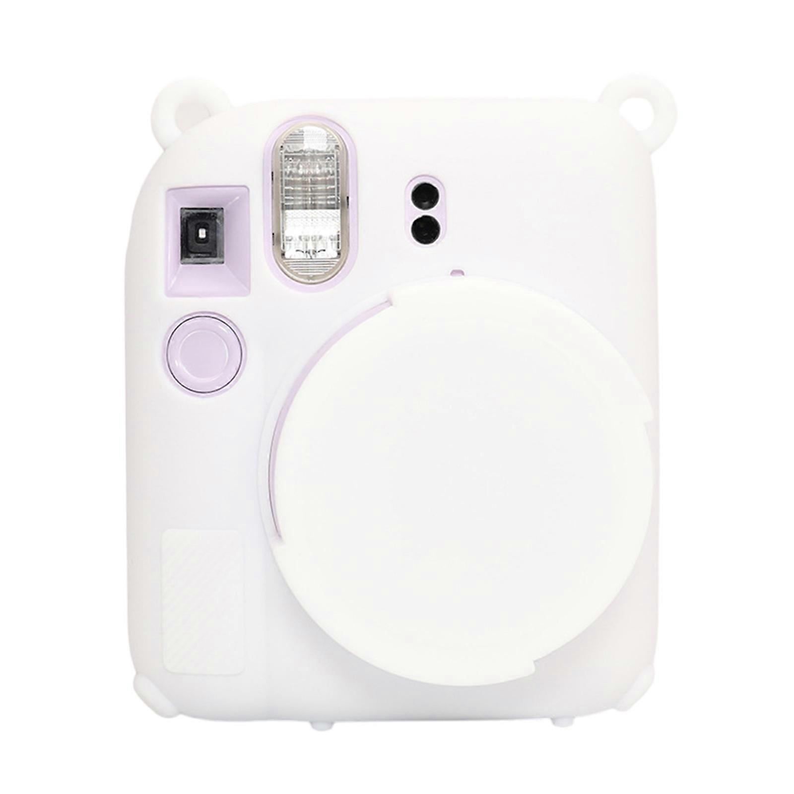 Silicone Camera Case Solid Color Wear Resistant Protective Cover Shockproof Soft Protective Case Replace for Mini 12 White