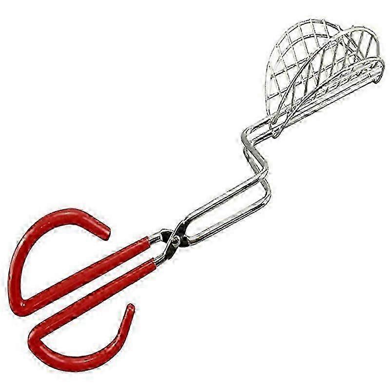 Tortilla Fryer Tongs Plated Steel Stainless Steel Tongs with Rubber Handle ,Stainless Steel Taco Pr