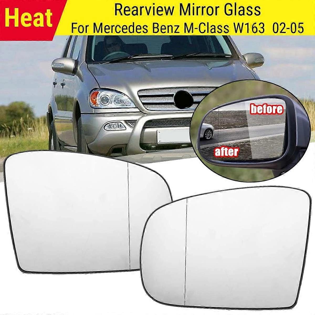Driver Right Side Rearview Heated Mirror Glass for - M-Class W163 2002 2003 2004 2005
