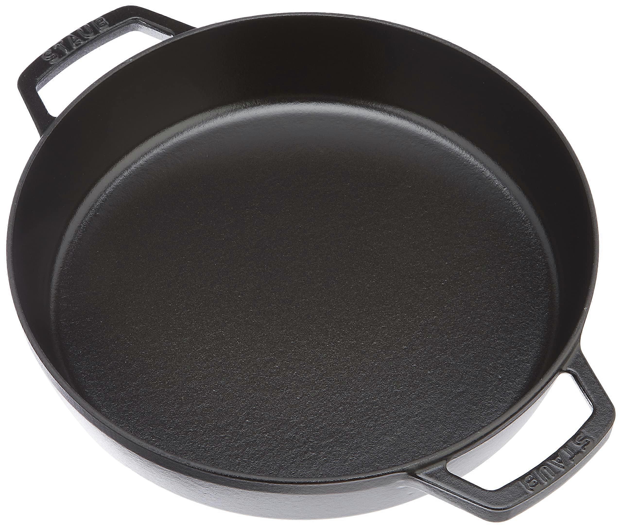 Staub 40511-725 Double Frying Pan with Double Stem, Black, 10.2 inches (26 cm)