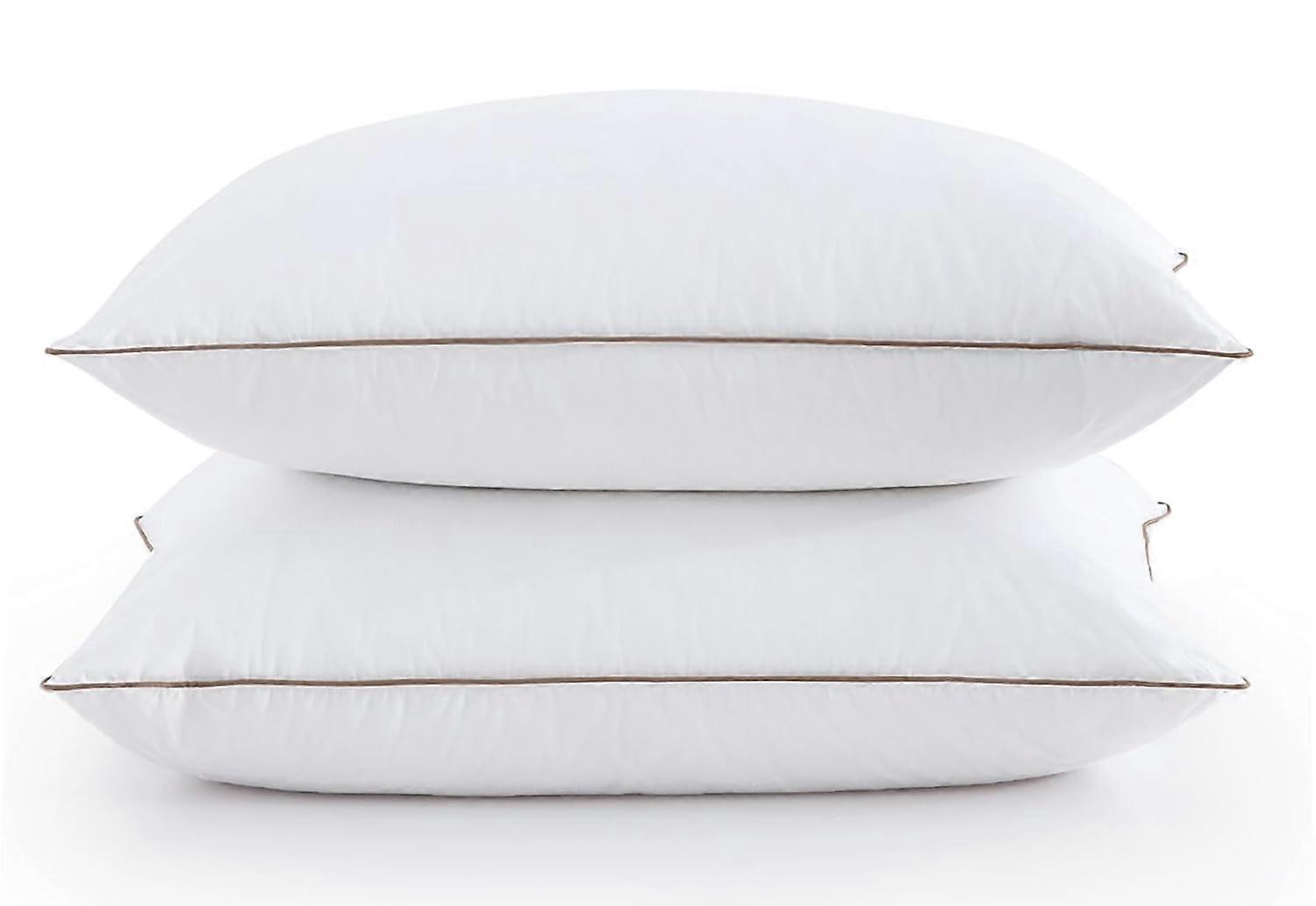 2 Pillows Soft Fluffy Medium Firm for Luxury Back Sleeper Standard Size