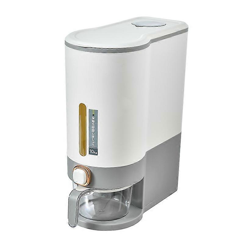 Rice Dispenser for Storage 25 lb Plastic Container with Airtight Seal and Easy Pour Design