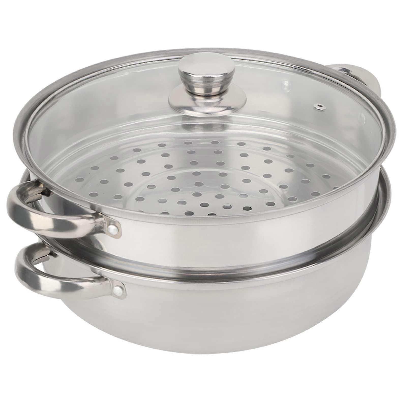 Stainless Steel Steamer Pot 11-Inch Kitchen Tool For Steam Cooking
