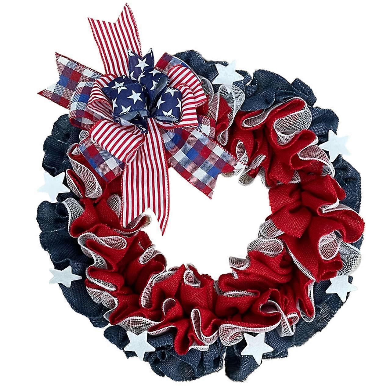 Patriotic Wreath for Memorial Day and 4th of July Decorations