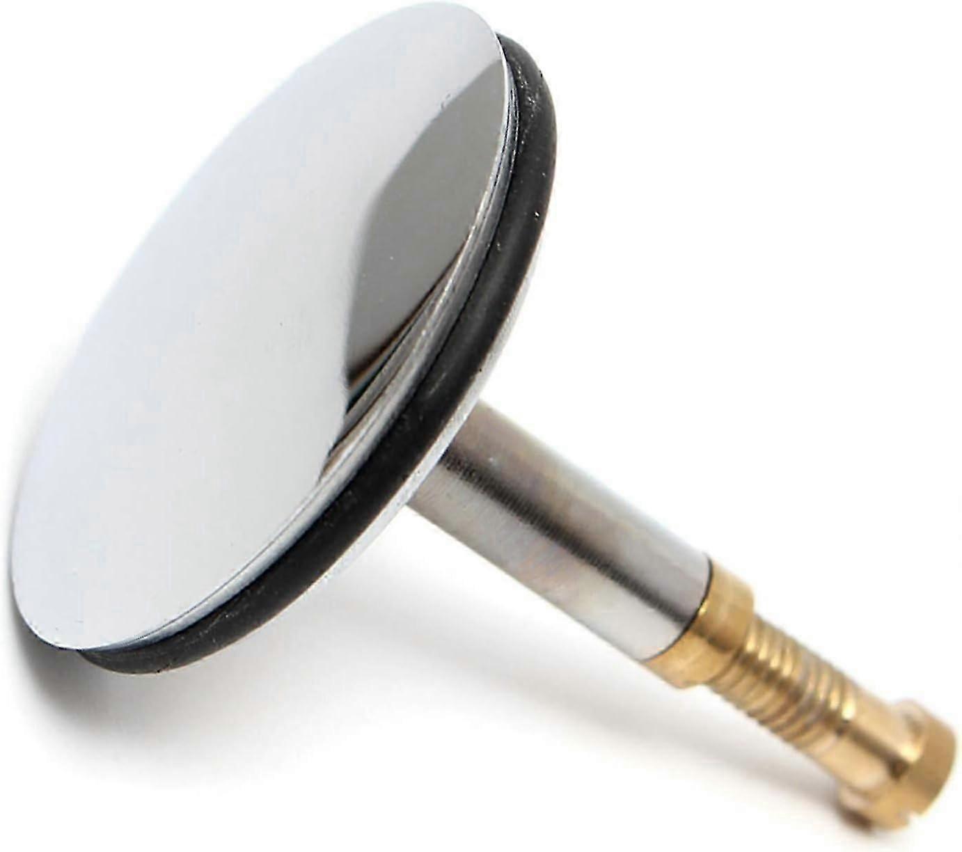Universal Bath Plug 43 mm, Brass Drain Plug with Chrome Surface, Rust-Proof, for Regular Bathtub Drainage, Adjustable Height 50-55 mm