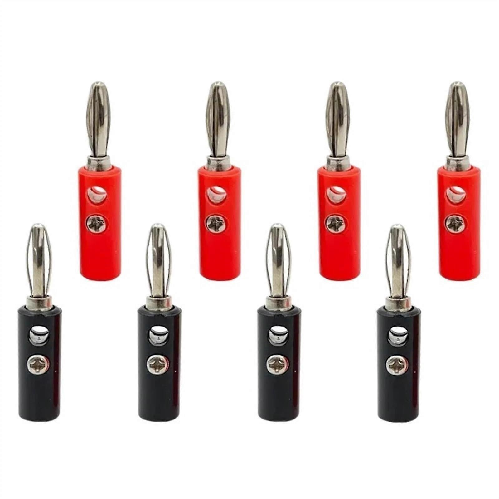 40Pcs 4mm Banana Connector Speaker Horn Compatible with Up to 3mm Diameter of Speaker Cable(40 Black)