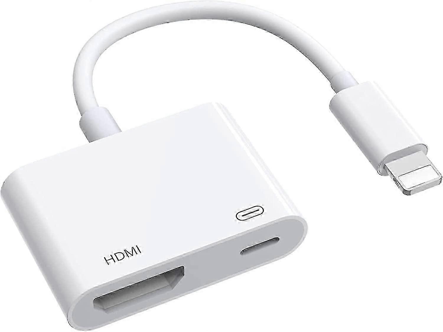 Hdmi Adapter For Iphone To Tv, 1080p Digital Av Adapter, Hdmi Connection, Hdmi Digital Av Adapter, Compatible With Iphone And Ipad (must Be Plugged In