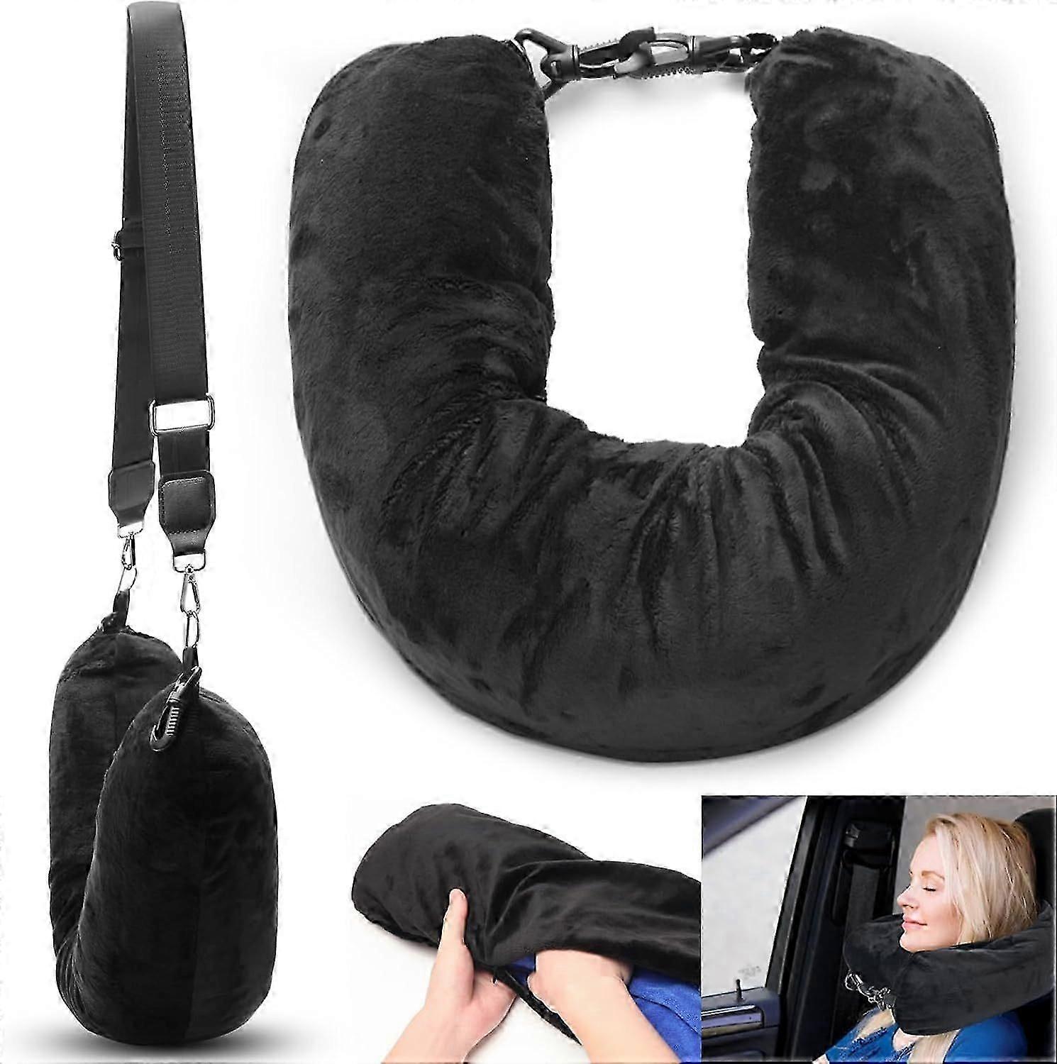 Stuffable Neck Pillow Fill with Stuff Clothes for Extra Luggage Travel Essentials