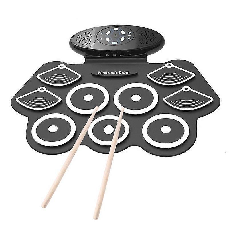 W562 Thickened 7 Drum Set Silicone Hand Rolled Drums Jazz Drums Percussion Instruments Electronic Drums