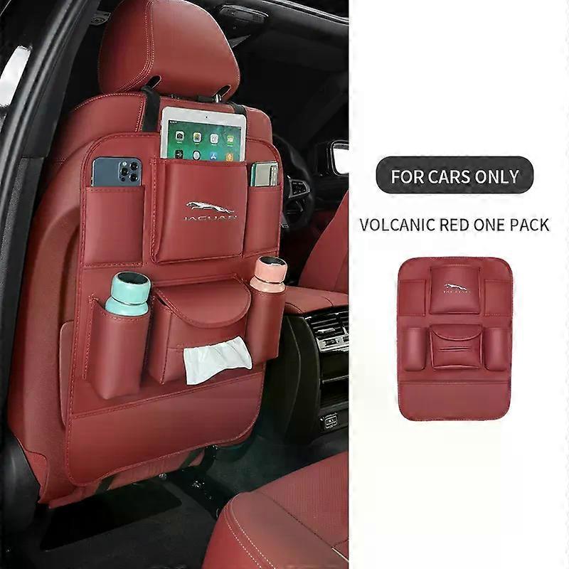 Car Seat Back Storage Bag Backrest Anti-kick Pad compatible for Jaguar E-PACE F-PACE F-TYPE I-PACE XE XF XK XJR XJ XEL XFL XKR Accessories
