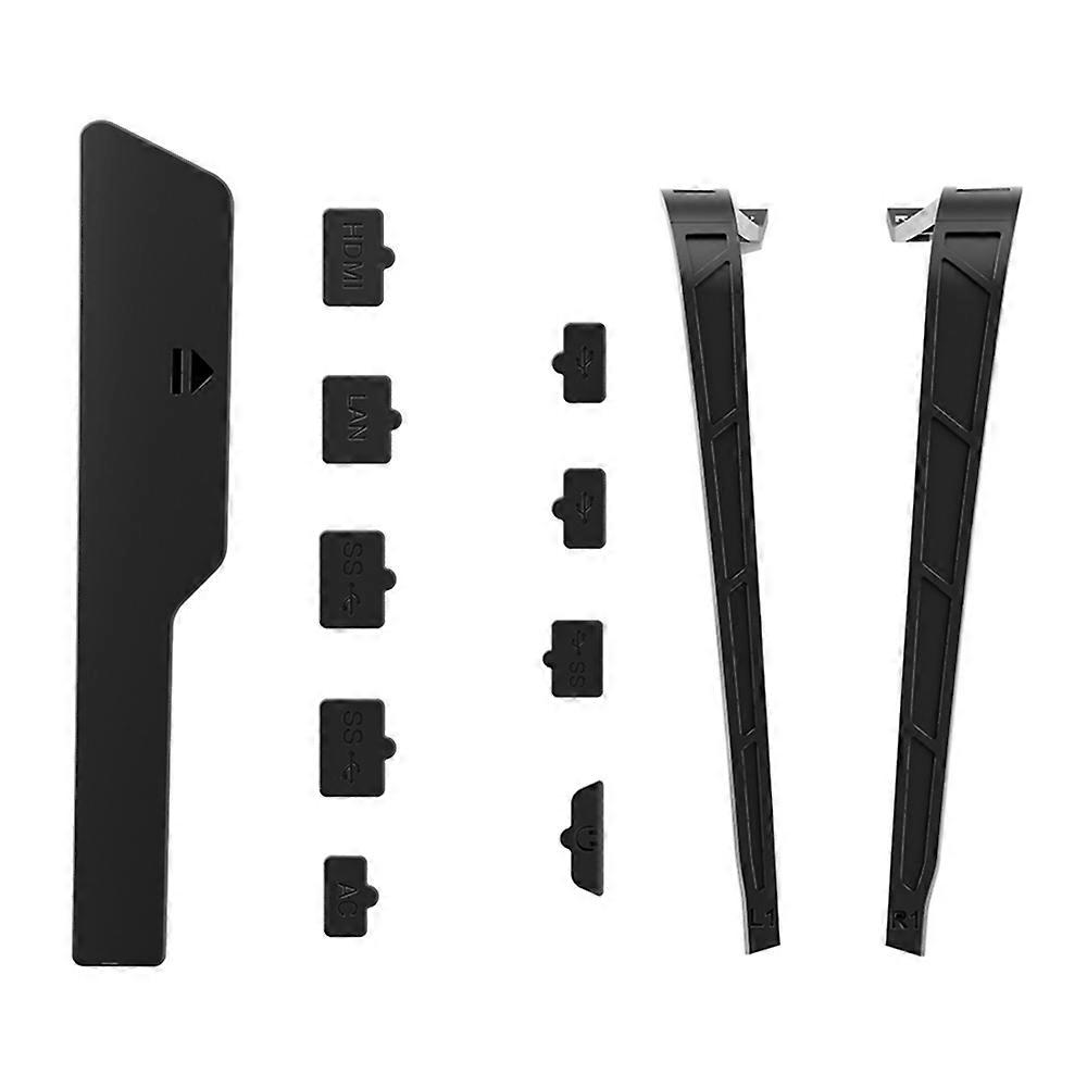 AL-P5231 For PS5/PS5 Slim Game Console Silicone Dust Plugs+Dust-proof Net Set