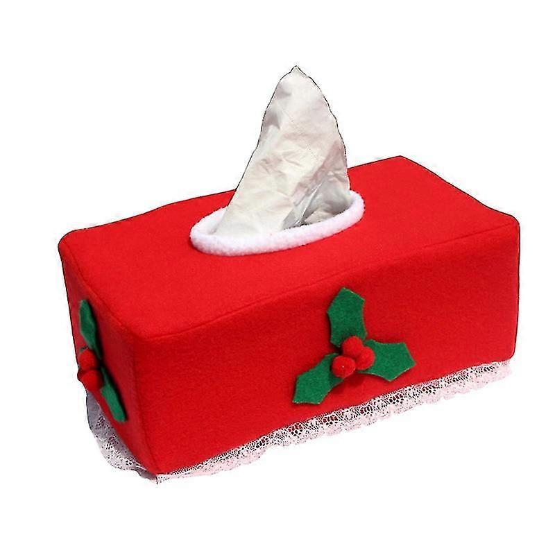 Christmas Tissue Box Cover , Flannelette Christmas Rectangle Tissue Box Set