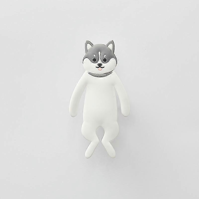 2pcs Foldable Soft Glue Seamless Multifunctional Glue Hook Creative Kitchen Storage Rack Cartoon Animal Hook Shape