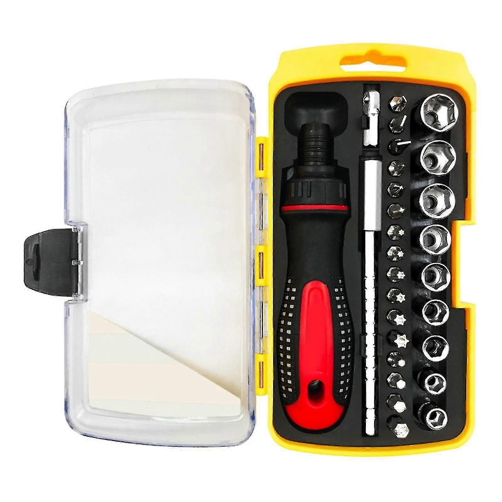 28-in-1 Ratchet Screwdriver Bit Socket Set Disassembly Tool For Computer