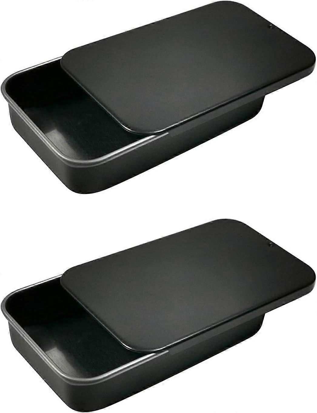 2Pack Black Dental Floss Portable Case,Dental floss Dispenser,Storage 24 Picks Adult Floss in Box,Refillable Glide floss,Portable Travel Floss Box for