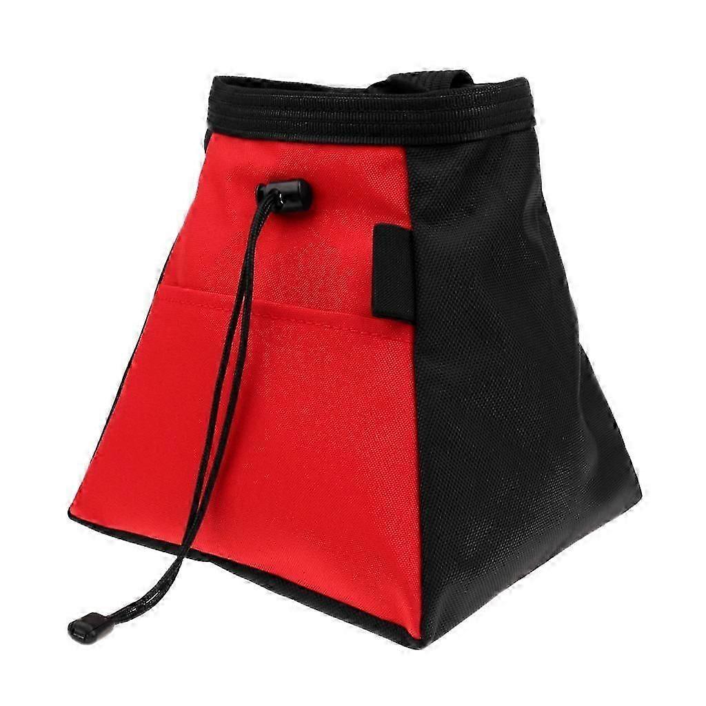 Rock Climbing Bouldering Weightlifting Chalk Storage Bag Bucket Pouch red well