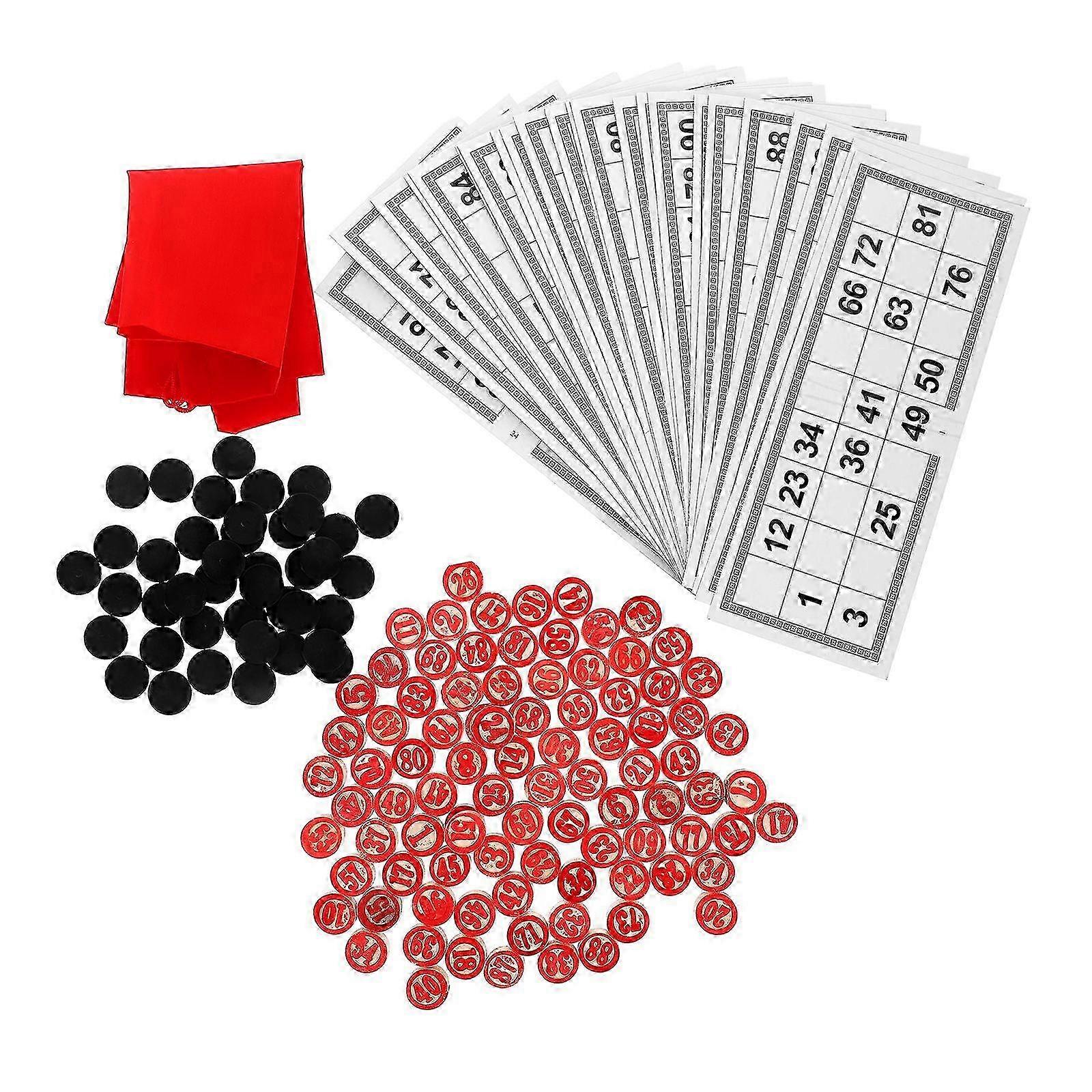 Wooden Bingo Game Set for Family Gatherings