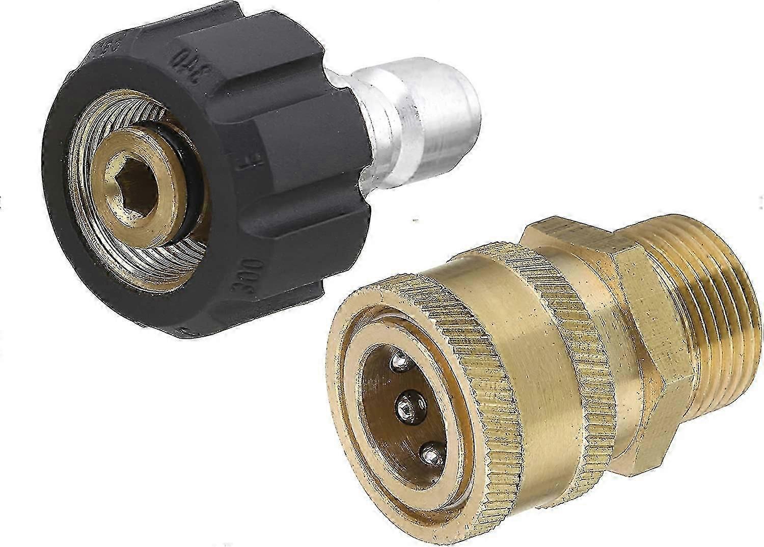 Tool Daily Pressure Washer Adapter Set, Quick Connect Kit, M22 14mm Swivel To M22 Metric Fitting, 5000 Psi
