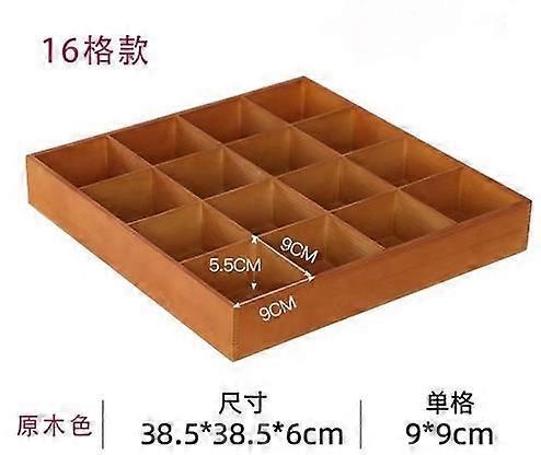 Wood Tabletop Storage Case with Multiple Compartments for Home Offices Organization Desktop Storage Case for Makeup Stationery