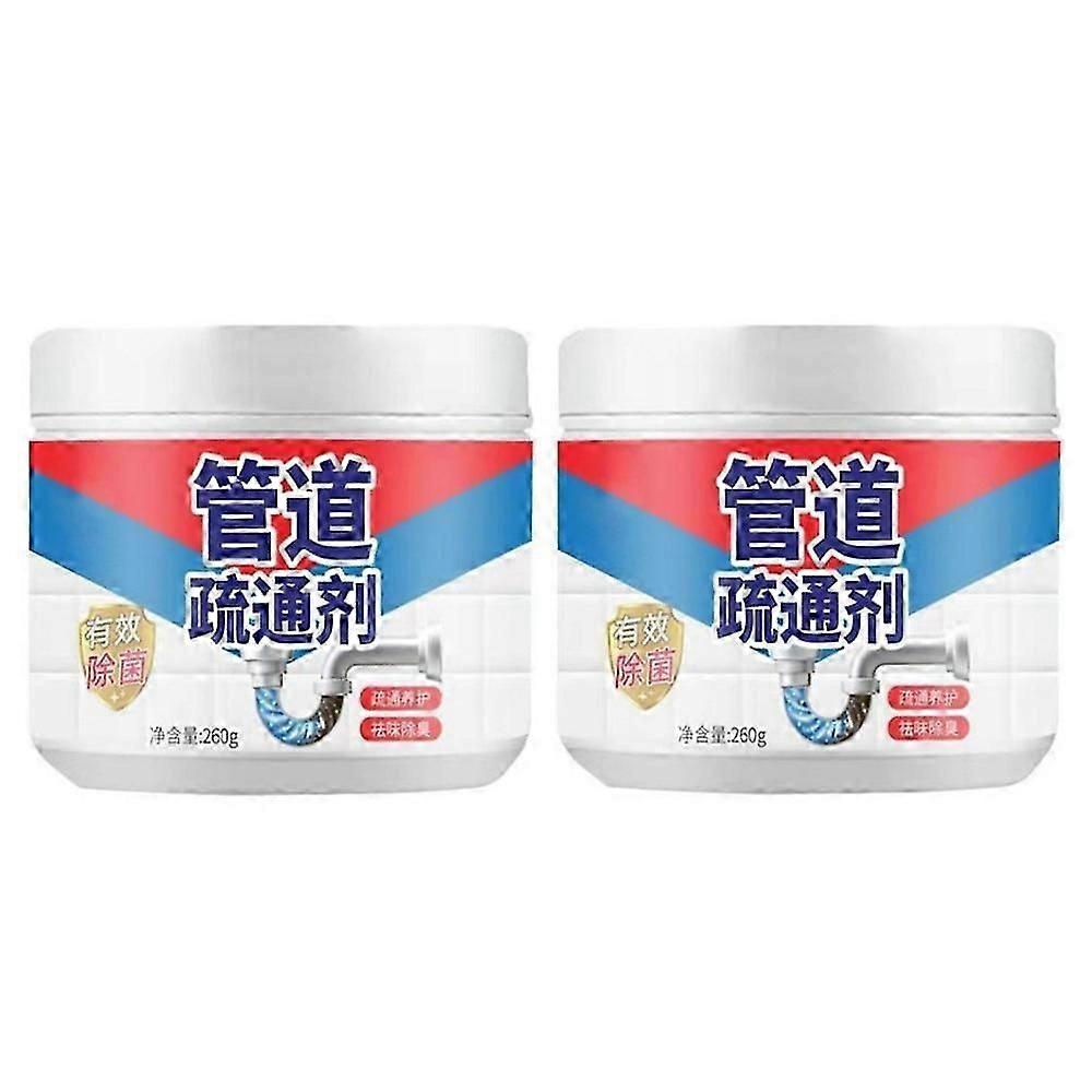 2PCS Tool Cleaning Powerful Kitchen Pipe Dredging Agent Dredge Deodorant Cleaner 260g