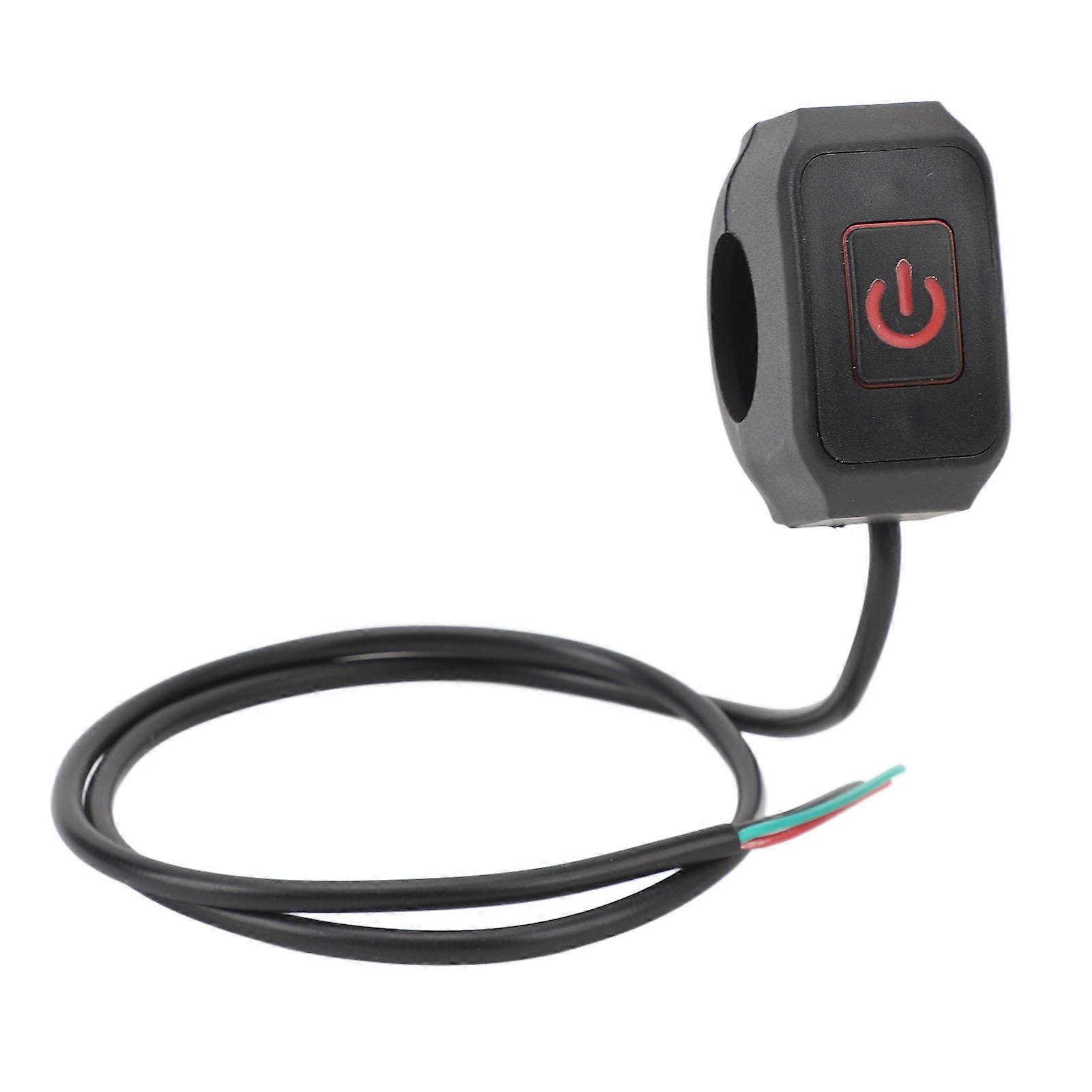 22mm Waterproof Motorcycle Handlebar Switch with Red Light Button